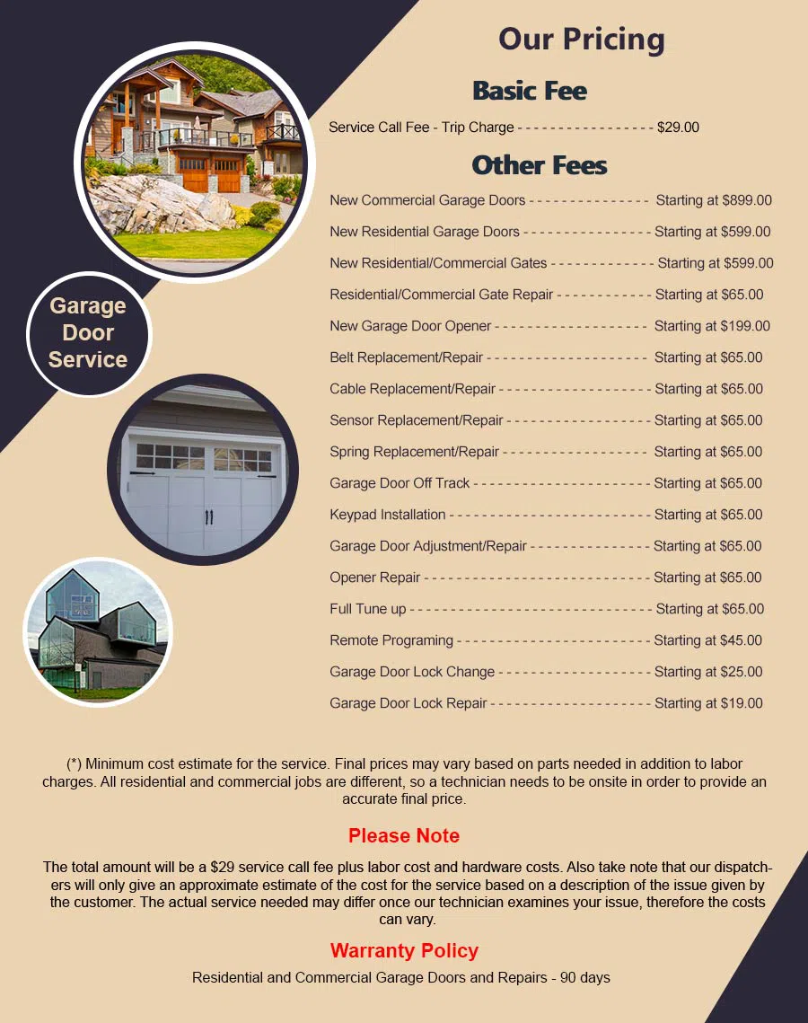 Garage Door Mobile Service Washington, DC 202-559-1431